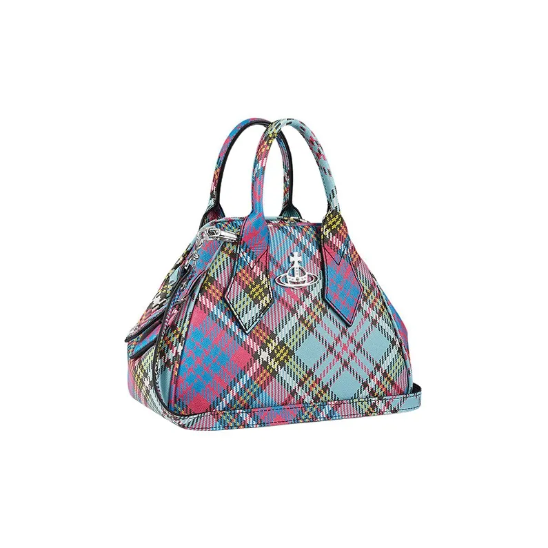 Vivienne Westwood PU Shoulder Bag, Crossbody Bag, Handbag Small Size Women's Blue/Pink-2