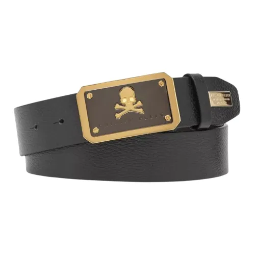 PHILIPP PLEIN Fashion Trend Smooth Buckle Leather Belts Men's Width 4cm