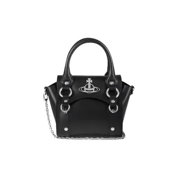 Vivienne Westwood BETTY Cow Leather Shoulder Bag Crossbody Bag Handbag Mini Women's Black