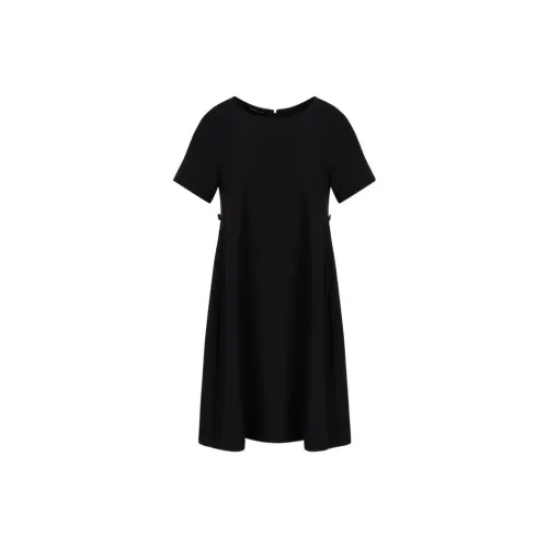 EMPORIO ARMANI Short-Sleeved Dresses Women's Black