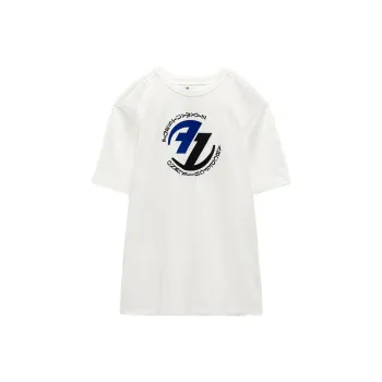 Ader Error X ZARA T Shirts Unisex Frosted White
