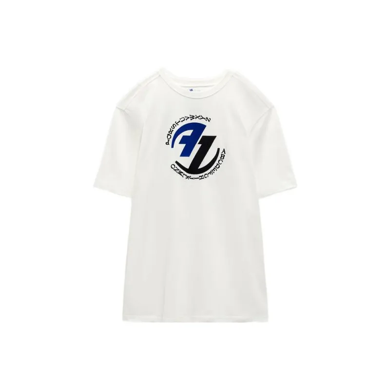 Ader Error X ZARA T Shirts Unisex Frosted White-0
