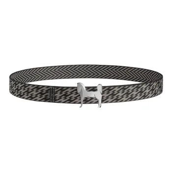 HERMES Minimalist Style Panache Buckle Nylon Belt Men's Width: 3.2cm