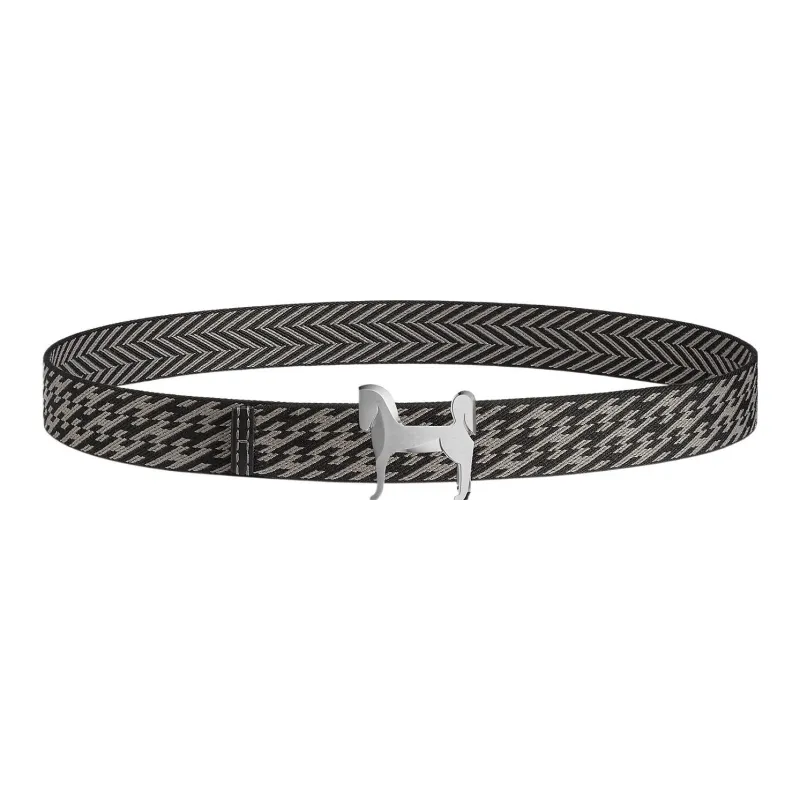 HERMES Minimalist Style Panache Buckle Nylon Belt Men's Width: 3.2cm-0