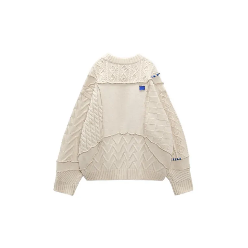 ADER ERROR X Zara Oversized Patchwork Knit Sweater-1