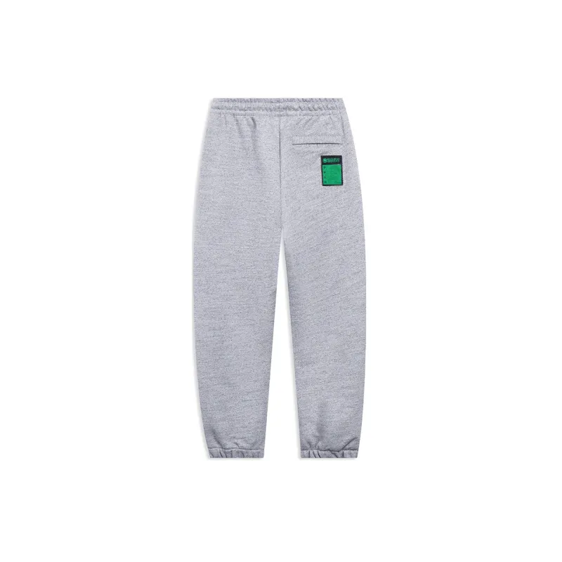LINING Badfive Knitted Sweatpants Men Heather Gray-1