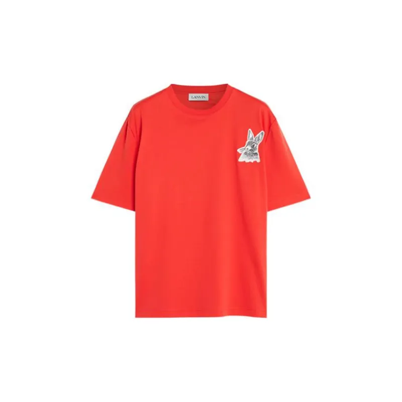 Lanvin SS23 BOTANICA T Shirts Unisex Red-1