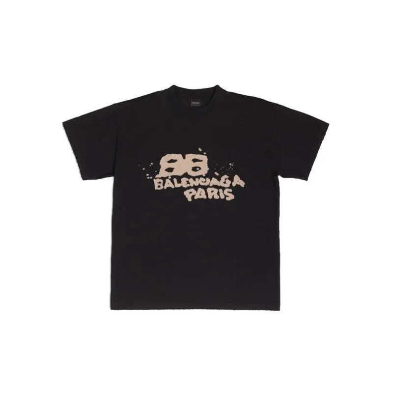 Balenciaga T Shirt 'Black/Ecru'-2