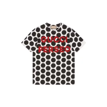 GUCCI Perseo Polka Dot Print T Shirt