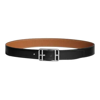 HERMES Cape Cod Leather Belts Men Black