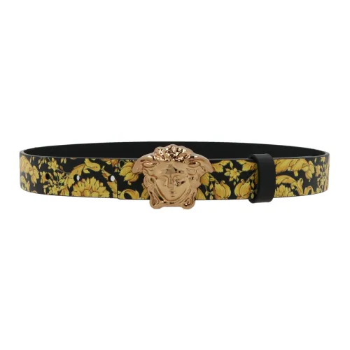 VERSACE Leather Belts Kids Yellow/Black