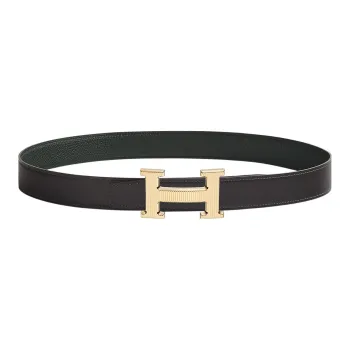 HERMES Leather Belts Men Dark Brown/Jasper