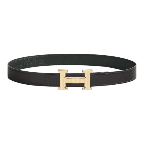 HERMES Leather Belts Men Dark Brown/Jasper