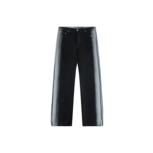 HERON PRESTON Exposed-seam Straight-leg Jeans