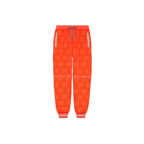 GUCCI Knit Sweatpants Unisex Orange