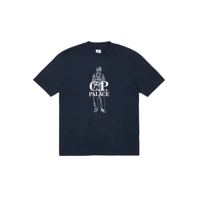 PALACE X C.P. Company Logo T Shirt-0