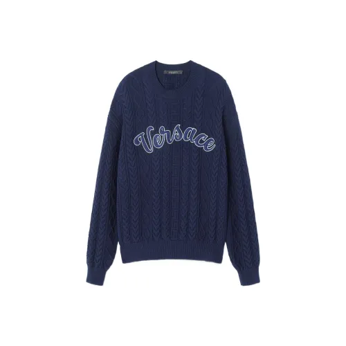 VERSACE Sweaters Men Dark Blue