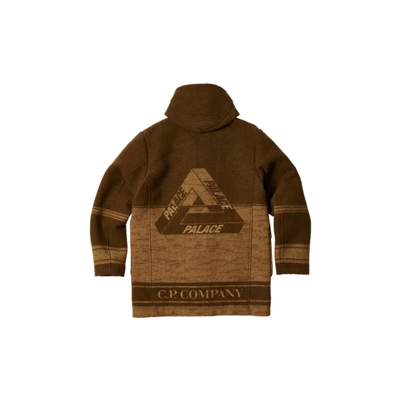 PALACE X C.P. Company Duffel Jacket Rubber Wool-2