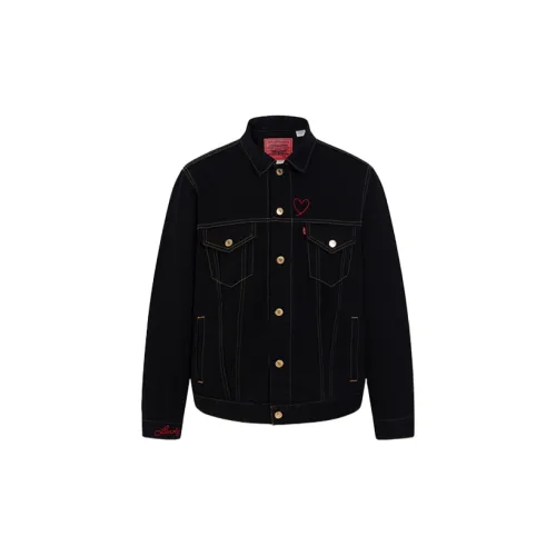 Levis Denim Jackets Men Black