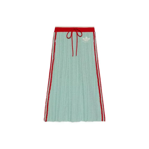 Adidas X GUCCI Knit Long Skirts Women's Green