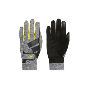 Adidas Polyester Polyurethane Sports Gloves Men's Gray
