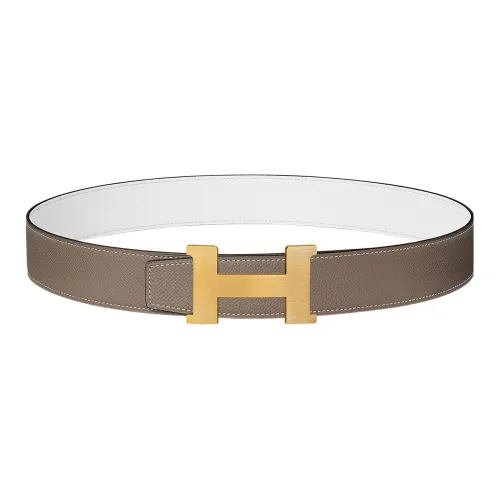 HERMES Leather Belts Men Brown