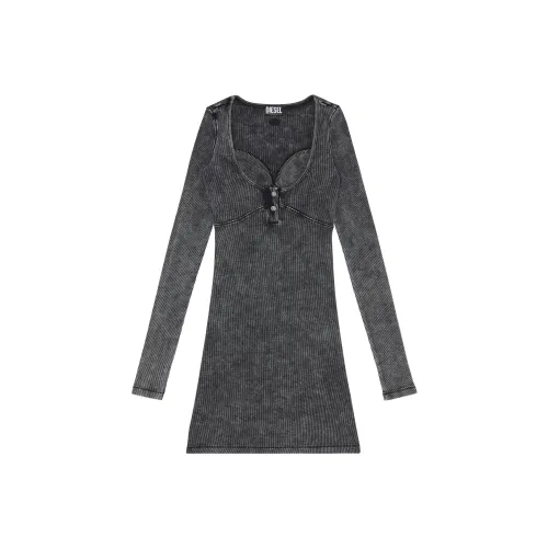 DIESEL Long-Sleeved Dresses Women's Black