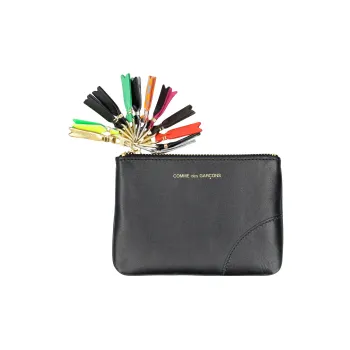 CDG Leather Coin Purse Card Holder, Wallet Regular Women's Black