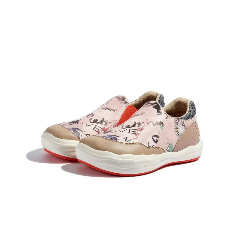 U.IN Painted Travel Shoes Andalusia 2 Stylish Skateboarding Shoes Women's-3