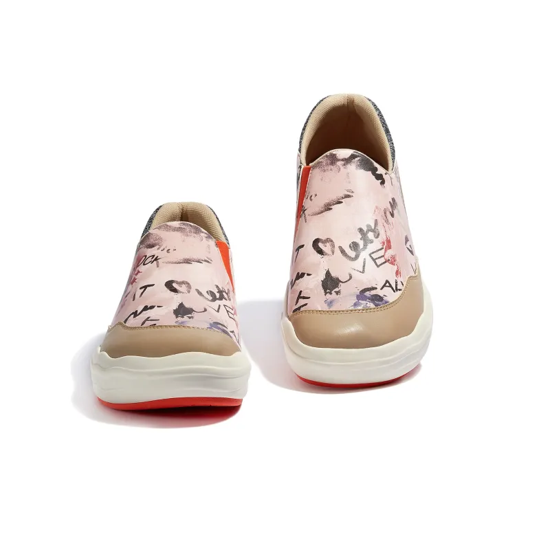 U.IN Painted Travel Shoes Andalusia 2 Stylish Skateboarding Shoes Women's-4