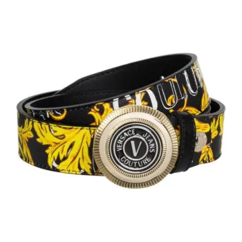 VERSACE JEANS COUTURE Leather Leather Belts Men's Width 3.3cm
