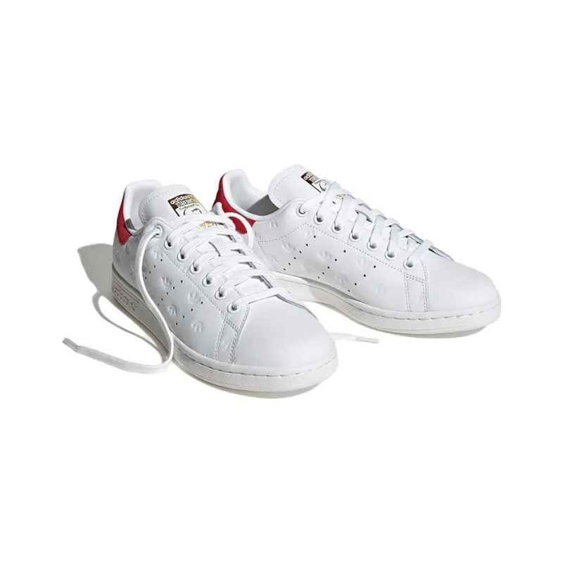 Adidas Stan Smith All Over Trefoil White Better Scarlet Women's-2