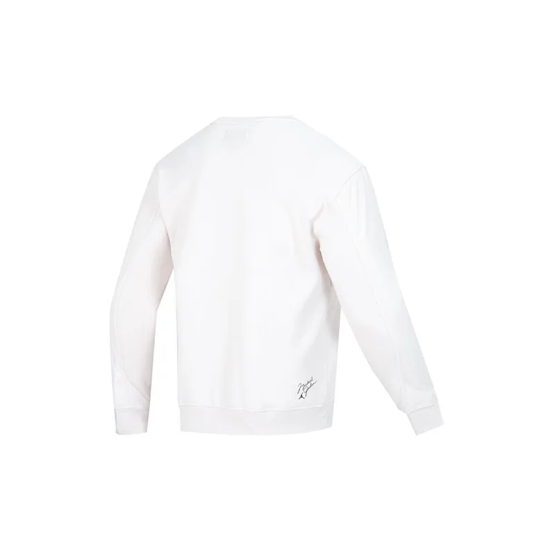JORDAN Flt Mvp Gfx Flc Crew Sweatshirts Men White-1