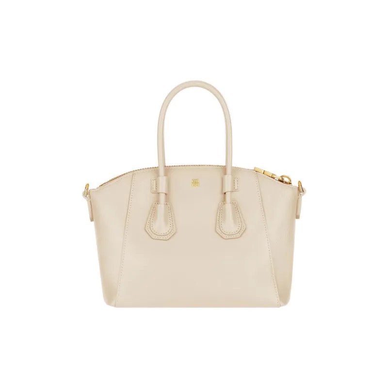 GIVENCHY Antigona Smooth Calf Leather Shoulder Bag Crossbody Bag Handbag Mini Women's Beige-0