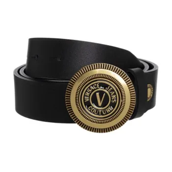 VERSACE JEANS COUTURE Leather Leather Belts Men's Black Width 3.3cm