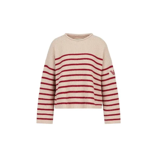 EMPORIO ARMANI Sustainable Collection Sweaters Women's Beige/Red