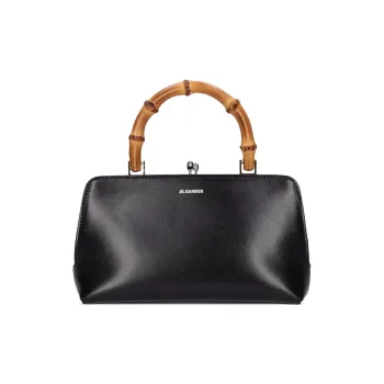 JIL SANDER Calfskin Handheld Shoulder Bag Crossbody Bag Handbag Mini Women's Black
