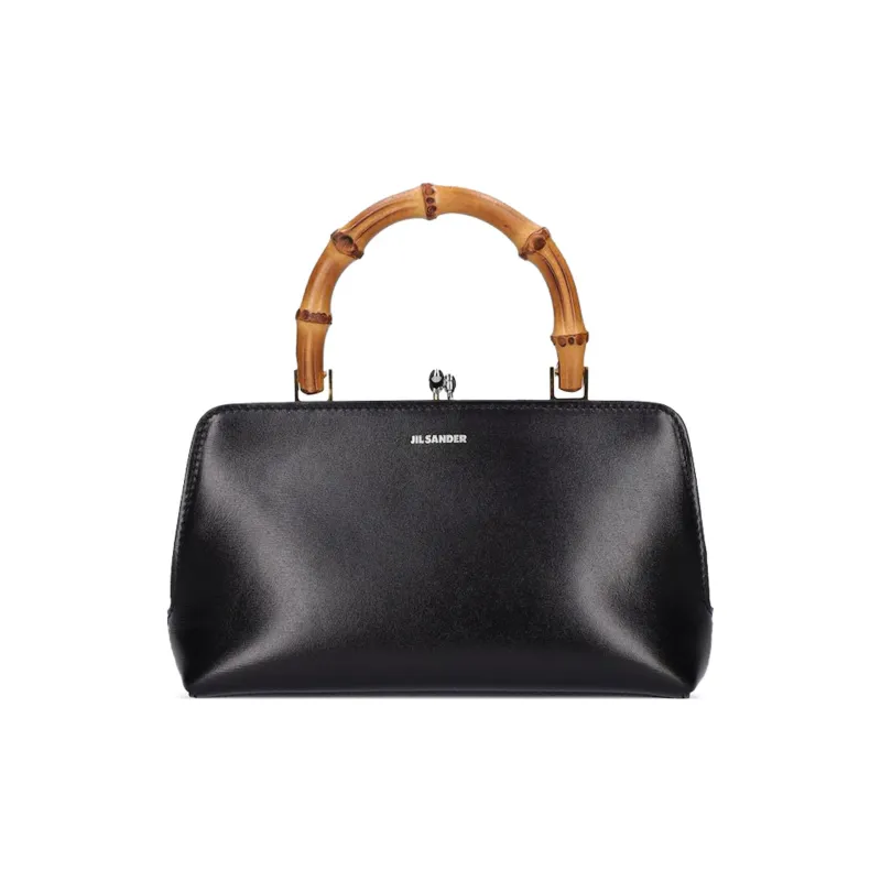 JIL SANDER Calfskin Handheld Shoulder Bag Crossbody Bag Handbag Mini Women's Black-0