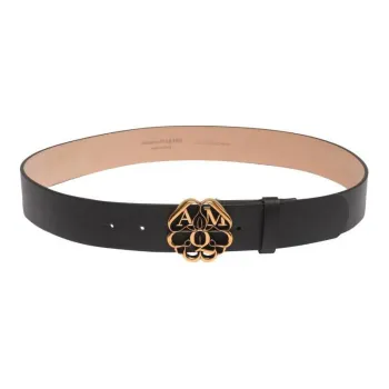 Alexander McQueen Cow Leather Belts Men's Width 4cm