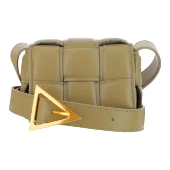 Bottega Veneta CASSETTE Sheepskin Shoulder Bag Crossbody Bag Mini Women's Taupe