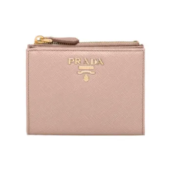PRADA Saffiano Leather Wallet Small Size Women's Pink