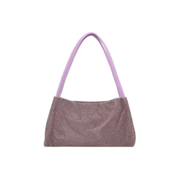 Staud Crystal Mesh Handbag Shoulder Bag Women's Purple