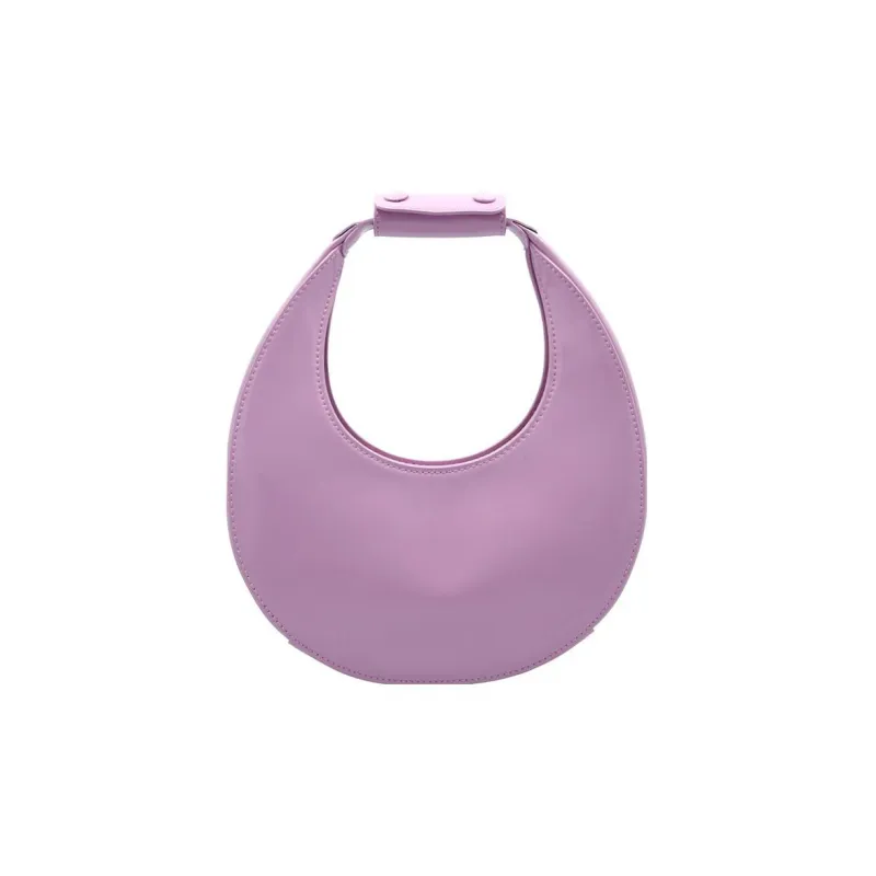 Staud Cow Leather Moon Bag Shoulder Bag Crossbody Bag Handbag Women's Purple-0