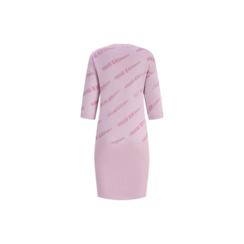 ARMANI EXCHANGEAE SS23 Short Sleeved Dress Women's Pink-1