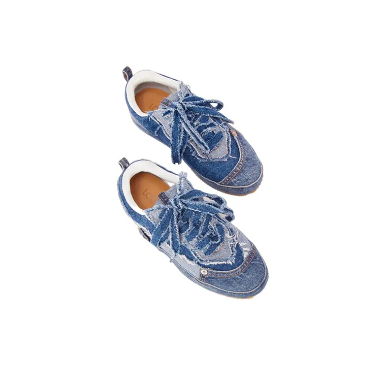 LOEWE Low Top Stylish Skateboarding Shoes Men's Blue-3