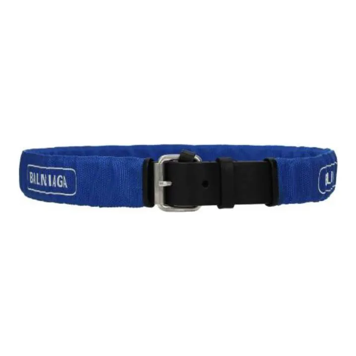 Balenciaga Leather Belts Men Blue-0