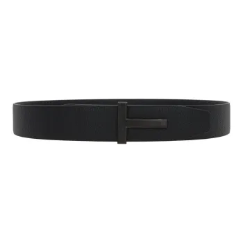 TOM FORD Logo Plaque Buckle Belt