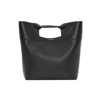 Alexander McQueen Leather Handbag Small Size Men's Black