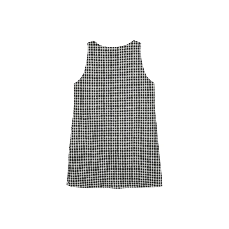 3COLOUR Sleeveless Dresses Women's Black White-1