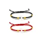 Chalcedony Peaceful Buckle Black Cord+Red String